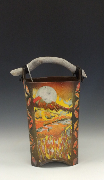 Batik Raku Vase