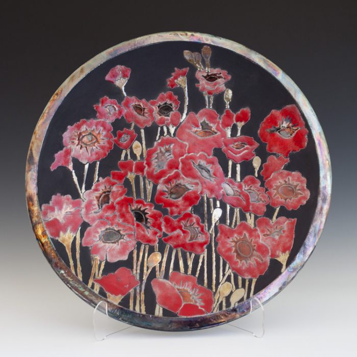 Poppy Platter - Raku