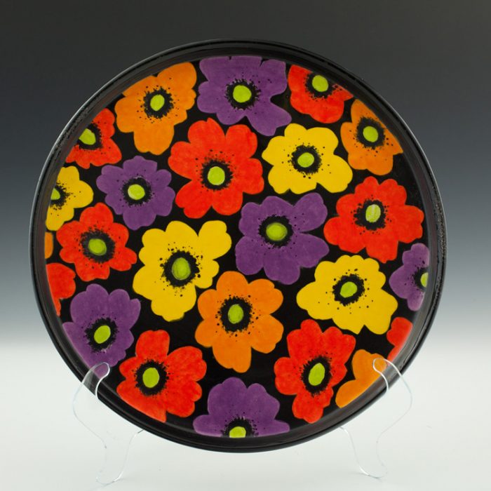 Stoneware Floral Platter