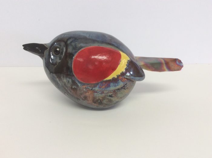 Redwing Blackbird Raku