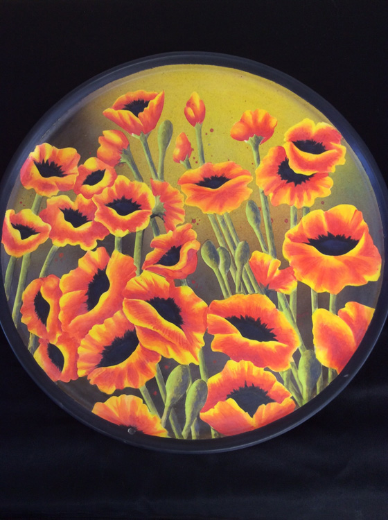 Stoneware Poppy Platter